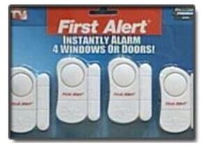 FIRST ALERT 4 Pack Premium Window & Door Security Alarms Ultra Decibel Alarm New